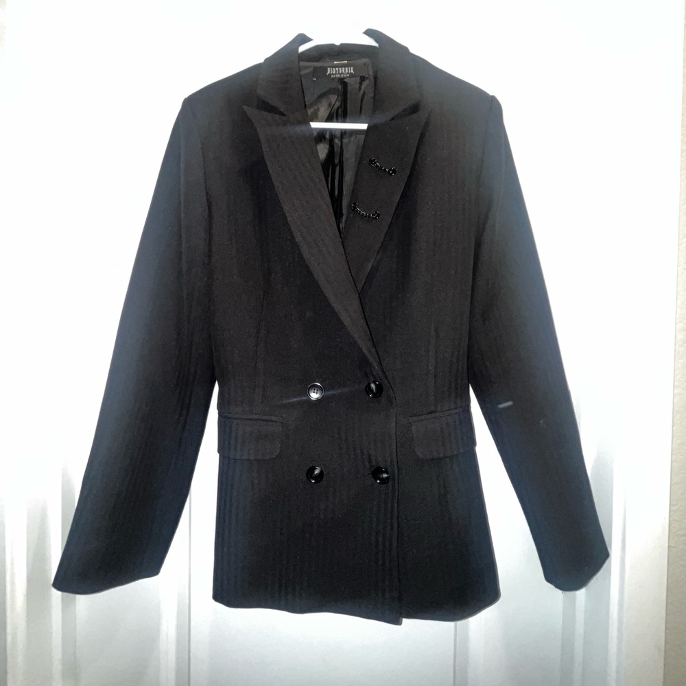 Disturbia Juno Relaxed Chain Detailed Blazer black size 8 - Picture 3 of 5